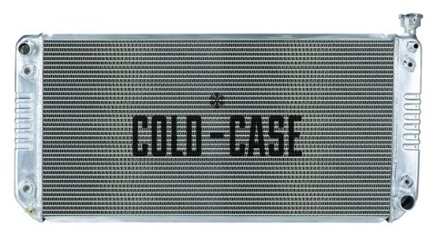 Cold Case Performance Aluminum Radiators GMT571A Radiator, Performance, Aluminum, Polished, Crossflow, 2 Row, Transmission Cooler, Oil Cooler, Chevrolet, GMC, Each