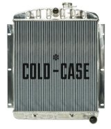 Cold Case Performance Aluminum Radiators for 1947-1954 TRUCK - GMT568A Radiator, Performance, Aluminum, Polished, Downflow, 2 Row, Transmission Cooler, Chevy, Truck, Each thumbnail 1