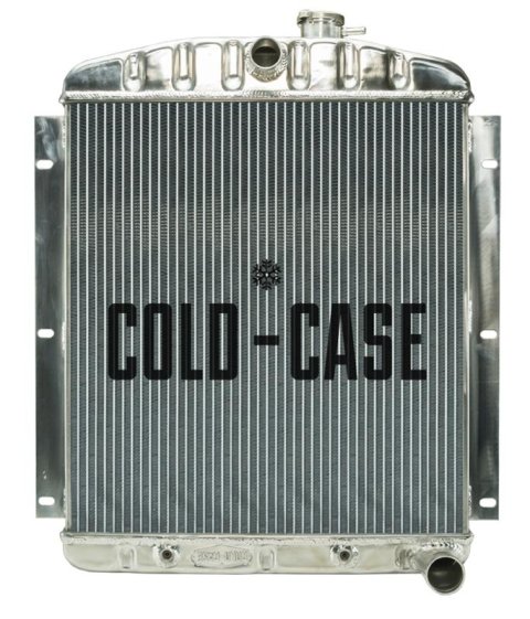 Cold Case Performance Aluminum Radiators for 1947-1954 TRUCK - GMT568A Radiator, Performance, Aluminum, Polished, Downflow, 2 Row, Transmission Cooler, Chevy, Truck, Each