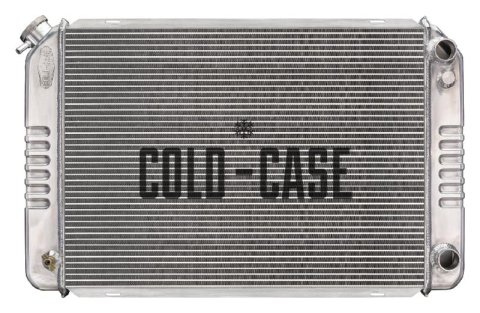 Cold Case Performance Aluminum Radiators for 1979-1993 MUSTANG - LMM576 Radiator, Performance, Aluminum, Polished, Crossflow, 2 Row, LS Swap, Ford, Each