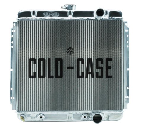 Cold Case Performance Aluminum Radiators FOM561A Radiator, Performance, Aluminum, Polished, Downflow, 2 Row, Transmission Cooler, Ford, Mustang, Each