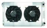 Cold Case Performance Aluminum Radiator Modules GMT558ALSK Radiator, Performance, Module, Aluminum, Polished, Crossflow, 2 Row, Dual 12 in. Fans, Chevy, GMC, LS Swap, Kit thumbnail 1