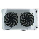 Cold Case Performance Aluminum Radiator Modules GMT558ALSK Radiator, Performance, Module, Aluminum, Polished, Crossflow, 2 Row, Dual 12 in. Fans, Chevy, GMC, LS Swap, Kit thumbnail 2