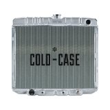 Cold Case Performance Aluminum Radiators for 1966-1967 FAIRLANE - FOF585A Radiator, Performance, Aluminum, Polished, Downflow, 2 Row, Transmission Cooler, Ford, Fairlane, Each thumbnail 2