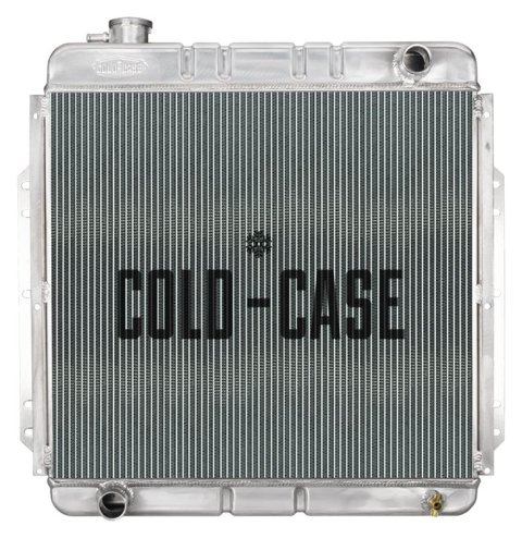 Cold Case Performance Aluminum Radiators for 1953-1956 F-100, F-250, F-350 - FOT576-5 Radiator, Performance, Aluminum, Polished, Downflow, 2 Row, Swap, Ford, Each