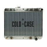 Cold Case Performance Aluminum Radiators for 1965 GTO, LEMANS, TEMPEST - GPG20 Radiator, Performance, Aluminum, Polished, Downflow, 2 Row, Transmission Cooler, Pontiac, Each thumbnail 2