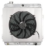 Cold Case Performance Aluminum Radiator Modules for 1953-1956 F-100 - FOT566AK Radiator, Performance, Module, Aluminum, Polished, Downflow, Single 16 in. Fan, 2 Row, Chevy Gen 1/Mark IV Engine Swap, Ford, Truck, Kit thumbnail 2