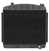 Cold Case Night Rider Series Performance Aluminum Radiators CHT563A-7B Radiator, Performance, Aluminum, Black, Downflow, 2 Row, Transmission Cooler, Chevy, 1957, L6, Each thumbnail 2
