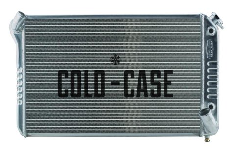 Cold Case Performance Aluminum Radiators for 1969-1972 CORVETTE - CHV714A Radiator, Performance, Aluminum, Polished, Crossflow, 2 Row, Transmission Cooler, Chevy, Corvette, Small Block, Each