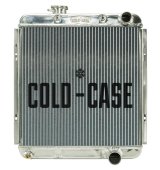 Cold Case Performance Aluminum Radiators for 1964-1966 MUSTANG - FOM564 Radiator, Performance, Aluminum, Polished, Downflow, 2 Row, Ford, Mustang, 4.7L, Each thumbnail 1
