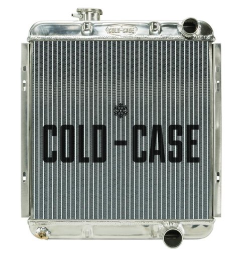Cold Case Performance Aluminum Radiators for 1964-1966 MUSTANG - FOM564 Radiator, Performance, Aluminum, Polished, Downflow, 2 Row, Ford, Mustang, 4.7L, Each