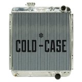Cold Case Performance Aluminum Radiators for 1964-1966 MUSTANG - FOM564 Radiator, Performance, Aluminum, Polished, Downflow, 2 Row, Ford, Mustang, 4.7L, Each thumbnail 2