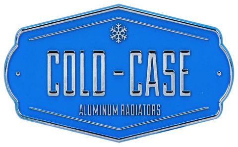 Cold Case Emblems CCBLUEMBLEM Emblem, Cold-Case Radiator Logo, ABS Plastic, Blue, Each