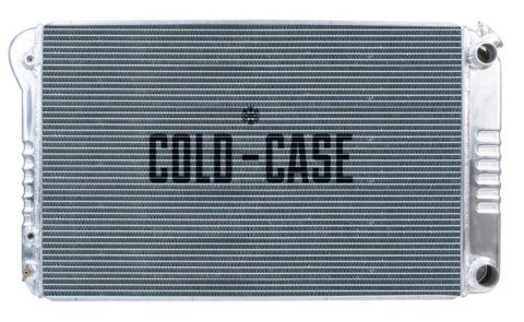 Cold Case Performance Aluminum Radiators GMT558ALS Radiator, Performance, Aluminum, Polished, Crossflow, 2 Row, Chevy, GMC, Truck, LS Swap, Each
