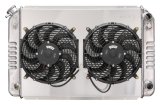 Cold Case Performance Aluminum Radiator Modules LMM576K Radiator, Performance, Aluminum, Polished, Crossflow, Dual 12 in. Fans, 2 Row, LS Swap, Ford, Kit thumbnail 1