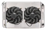 Cold Case Performance Aluminum Radiator Modules LMM576K Radiator, Performance, Aluminum, Polished, Crossflow, Dual 12 in. Fans, 2 Row, LS Swap, Ford, Kit thumbnail 2