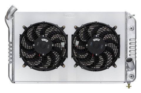 Cold Case Radiators CHV714A-1K 69-72 Corvette Big Block Aluminum Radiator Dual 12 Inch Fan Kit thumbnail 2