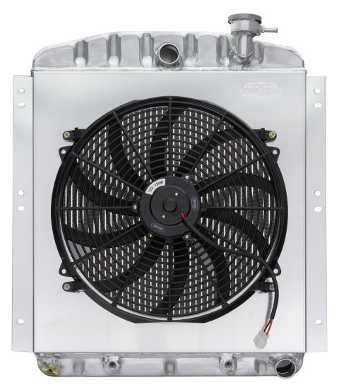 Cold Case Radiators GMT559AK 48-54 GMC Truck Aluminum Radiator 16 inch Fan Kit Radiator