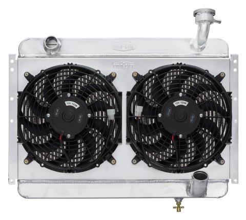 Cold Case Radiators CHV710K 56-60 Corvette Aluminum Radiator Dual 12 Inch Fan Kit