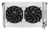 Cold Case Radiators CHV718AK 77-82 Corvette Aluminum Radiator Dual 12 Inch Fan Kit thumbnail 1