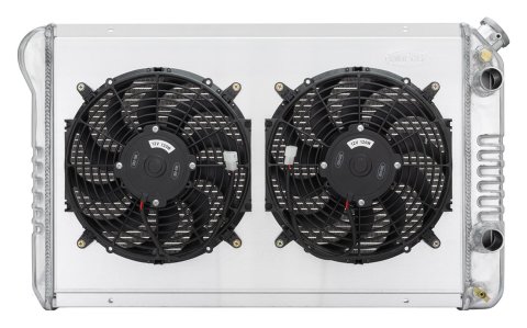 Cold Case Radiators LMP590-5K 82-92 Camaro Firebird LS Swap Radiator With Dual 12 Inch Fan Kit Radiator