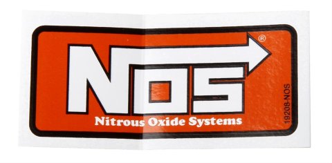 NOS Decals 19208NOS Decal, Logo, 1.375 in. x 2.875 in., Die-Cut, Orange, White, Black, Each thumbnail 1