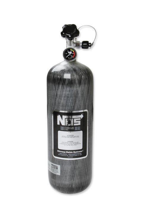 NOS 12.8 lbs. Nitrous Bottle 14748NOS Bottle, lbs., Carbon Fiber, Each thumbnail 1