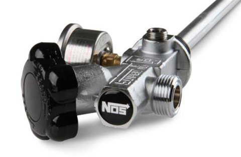NOS Super Hi-Flo Bottle Valve Assemblies 16340ABNOS Nitrous Valve, 15 lbs. and 20 lbs. Bottle, Hi-Flow Valve, Siphon Tube, Black Pressure Gauge, Kit thumbnail 9