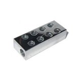 NOS Distribution Blocks 16750-C-SNOS Block, Nitrous Oxide, Siamese, Billet Aluminum, Polished, Dual Inlets/Sixteen Outlets, Each thumbnail 1