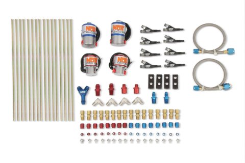 NOS Pro Shot Fogger Custom Nitrous Plumbing Kits 02462-S-ENOS Kit, Nitrous, Lines, Fuel/Nitrous Solenoids, Fuel/Nitrous Jets, Nozzles, Fogger, V8, Kit thumbnail 1