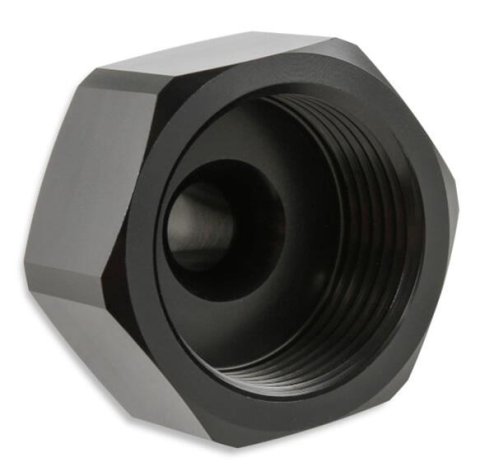 NOS Bottle Nut Adapters 16226NOS Nitrous Nut, Aluminum, Black Anodized, 1 in. Female to -6 AN Male, Each thumbnail 1