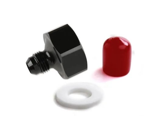 NOS Bottle Nut Adapters 16226NOS Nitrous Nut, Aluminum, Black Anodized, 1 in. Female to -6 AN Male, Each thumbnail 4