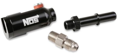 NOS Late Model Billet Fuel Line Adapters 17003NOS Adapter, Aluminum, Black Anodized, Rail, 5/16 in. Tube, 1/8 in. Ports, Each thumbnail 6