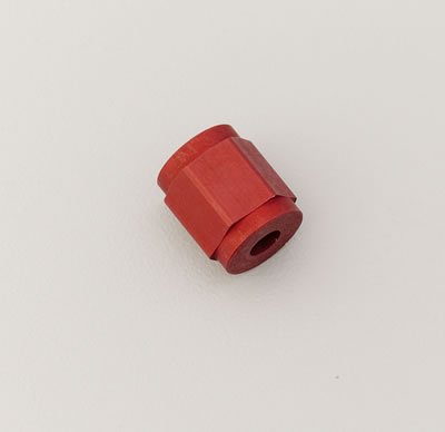 NOS Tube Nuts 17541NOS Fitting, Nut, -3 AN, 1/8 in. Tube, Aluminum, Red, Each