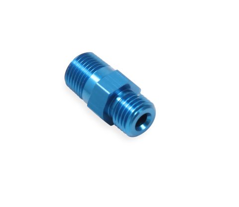 NOS Flare Jet AN to NPT Fittings 17952NOS Fitting, Adapter, NPT, Straight, Aluminum, Blue Anodized, -3 AN, 1/8 in. NPT, Each thumbnail 1