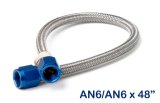 NOS Stainless Steel Braided Hoses 15420NOS Hose, Steel, -6 AN Female End, Blue, -6 AN Female End, Blue, 4 ft. Length, Each thumbnail 3