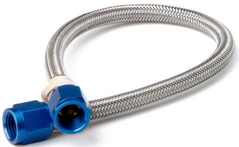 NOS Stainless Steel Braided Hoses 15400NOS Hose, Steel, -6 AN Female End, Blue, -6 AN Female End, Blue, 12 in. Length, Each thumbnail 2