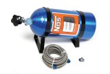 NOS Nitrous Bottle Kits 14761NOS Kit; Incl. Electric Blue Finish 10 lb. Bottle; Hi-Flow Valve; Nut; PTFE Washer; 16 ft thumbnail 1