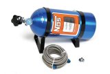 NOS Nitrous Bottle Kits 14761NOS Kit; Incl. Electric Blue Finish 10 lb. Bottle; Hi-Flow Valve; Nut; PTFE Washer; 16 ft thumbnail 2