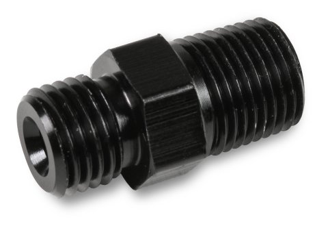 NOS Flare Jet AN to NPT Fittings 17943NOS Fitting, Adapter, NPT, Straight, Aluminum, Black Anodized, -3 AN, 1/8 in. NPT, Each