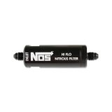 NOS Nitrous and Fuel Filters 15555NOS Filter, In-Line, -4 AN to -4 AN, 140 Micron, Billet Aluminum, Black Anodized, Each thumbnail 2