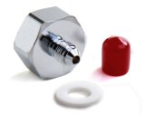 NOS Bottle Nut Adapters 16220NOS Nitrous Nut, Steel, Nickel Plated, 1 in. Female to -4 AN Male, Each thumbnail 2