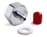 NOS Bottle Nut Adapters 16220NOS Nitrous Nut, Steel, Nickel Plated, 1 in. Female to -4 AN Male, Each thumbnail 3