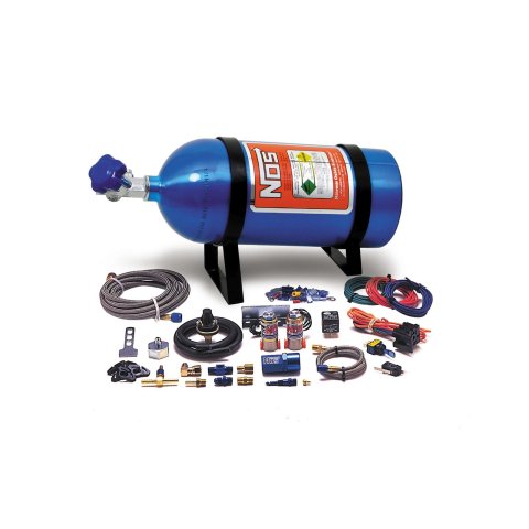 NOS EFI Nitrous Oxide Systems 05115NOS System, Stage I, Dry, 75-150 hp, 10 lb. Bottle, Blue, Ford, 5.0L, Kit
