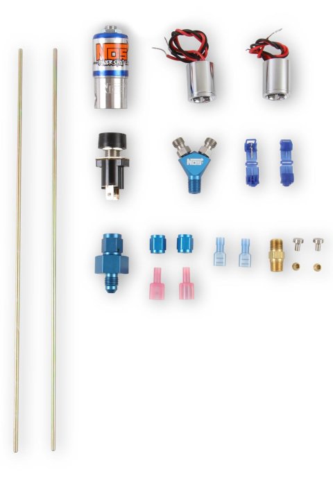 NOS Ntimidator Illuminated LED Purge Kits 16037NOS Nitrous Valve Kit, Ntimidator, Dual Blue Lights, -4 AN, Kit