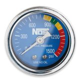 NOS Nitrous Pressure Gauges 15924NOS Gauge, Pressure, 0-1,500 psi, 1 1/2 in., Analog, Mechanical, Blue Face, Each thumbnail 4