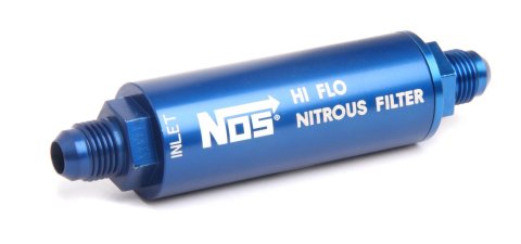 NOS Nitrous and Fuel Filters 15552NOS Filter, In-Line, -6 AN to -6 AN, 140 Micron, Billet Aluminum, Blue Anodized, Each