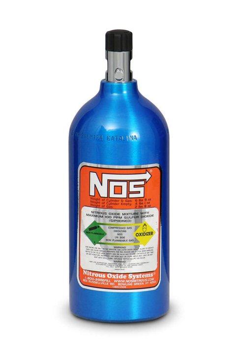 NOS 2.5 lbs. Nitrous Bottle 14720NOS Bottle, lbs., Aluminum, Blue, Each thumbnail 1