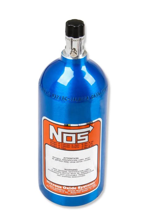 NOS 2.5 lbs. Nitrous Bottle 14720NOS Bottle, lbs., Aluminum, Blue, Each thumbnail 2