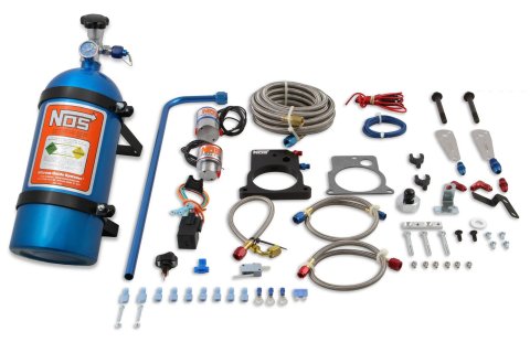 NOS GM EFI Wet Nitrous Plate Systems 05168NOS Oxide System, Cheater, Wet, 100-150 hp, 10 lb. Bottle, Blue, Chevy, Pontiac, 5.7L, LS1, Kit